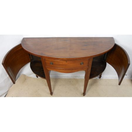 Georgianischer antiker Bowfront Beistelltisch Sideboard Massivholz Mahagoni 1900