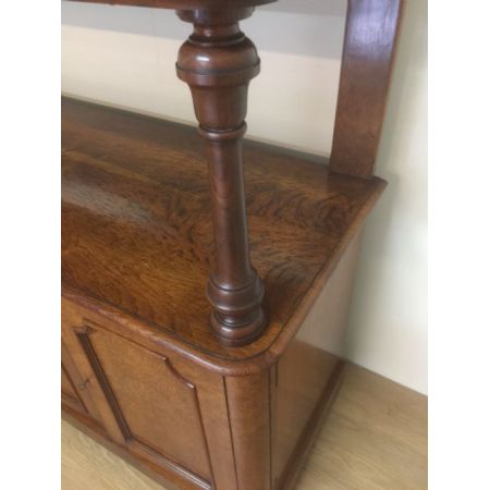 Original viktorianisches Eiche Massivholz Sideboard 1870