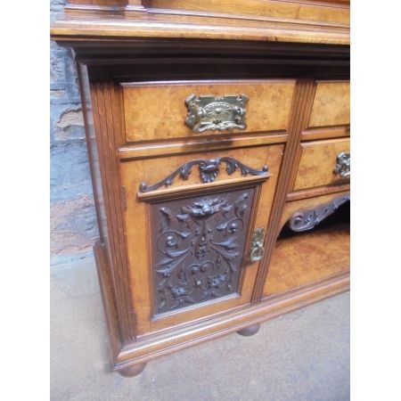 Edwardianisches Massivholz Eiche Sideboard antik Dresser 1890