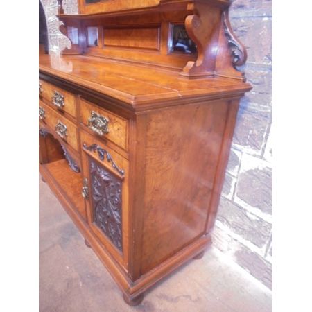 Edwardianisches Massivholz Eiche Sideboard antik Dresser 1890