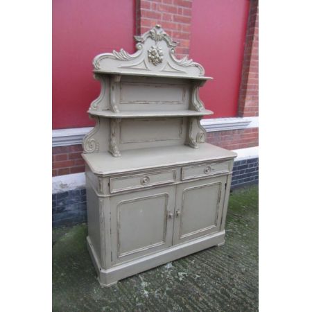 Original antikes französisches lackiertes Sideboard / Buffetschrank Massivholz 1900