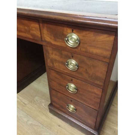 Original antiker Mahagoni Massivholz Schreibtisch ca 1850