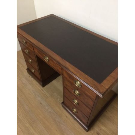 Original antiker Mahagoni Massivholz Schreibtisch ca 1850