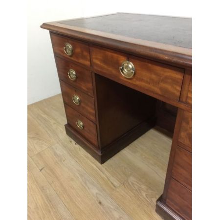 Original antiker Mahagoni Massivholz Schreibtisch ca 1850