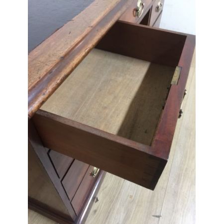 Original antiker Mahagoni Massivholz Schreibtisch ca 1850