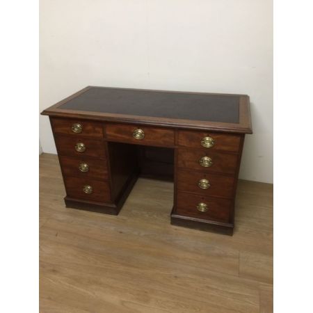 Original antiker Mahagoni Massivholz Schreibtisch ca 1850