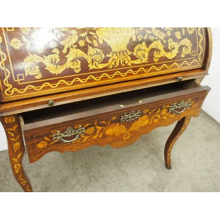 Ungewöhnlicher original antiker niederländischer Cylinder Desk Sekretär Palisander 1830