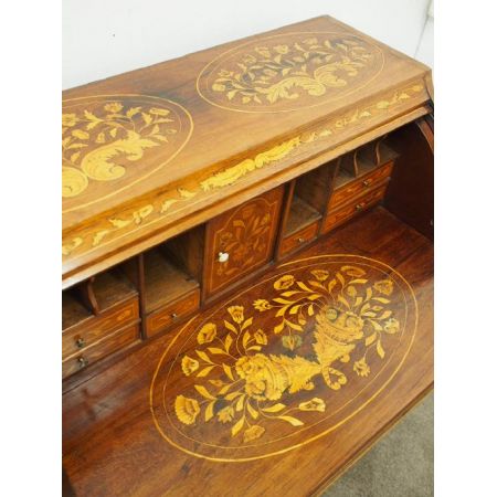 Ungewöhnlicher original antiker niederländischer Cylinder Desk Sekretär Palisander 1830