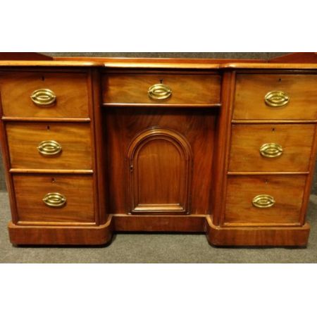 Antiker Viktorianischer Schreibtisch, Mahagoni Massivholz, 1870