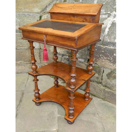 Viktorianischer Davenport Schreibtisch antik, Walnuss, 1870