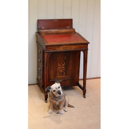 Spätviktorianischer antiker Davenport Schreibtisch, Palisanderholz, 1880