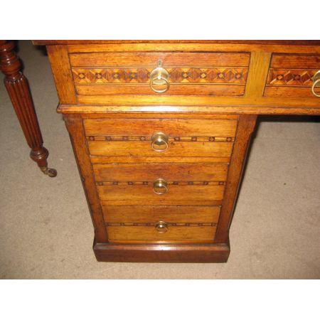 Spätviktorianischer original antiker Schreibtisch, Walnuss, 1860