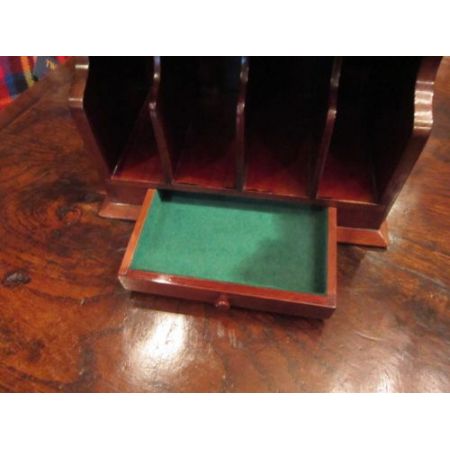 Original antiker Edwardian Buchständer, 1900, Mahagoni Massivholz