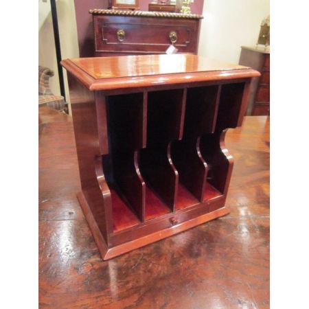 Original antiker Edwardian Buchständer, 1900, Mahagoni Massivholz