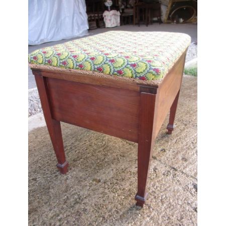 Ungewöhnlicher Original antiker Edwardian Klavierhocker, 19. Jahrhundert, Mahagoni Massivholz