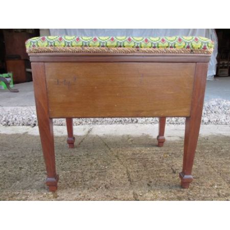 Ungewöhnlicher Original antiker Edwardian Klavierhocker, 19. Jahrhundert, Mahagoni Massivholz