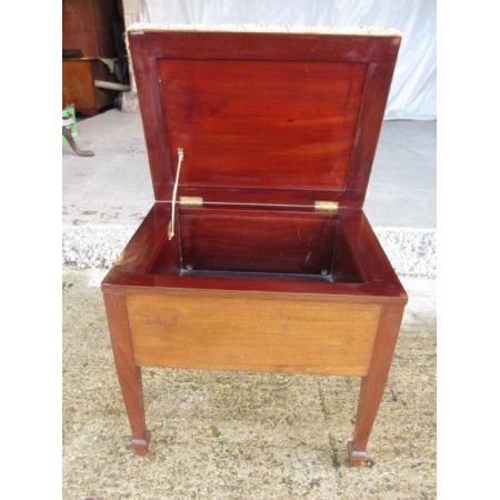 Ungewöhnlicher Original antiker Edwardian Klavierhocker, 19. Jahrhundert, Mahagoni Massivholz