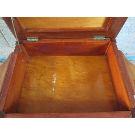 Hübscher Original antiker Mahagoni Ankleidehocker, Edwardian 19. Jahrhundert