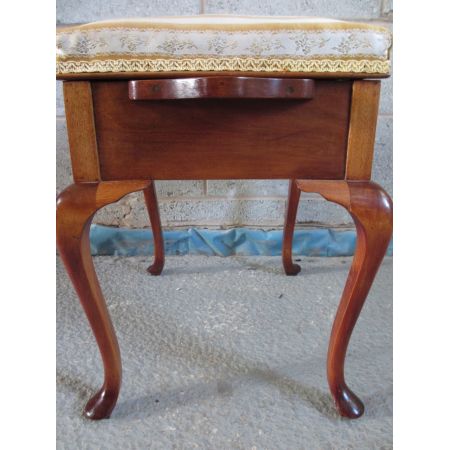 Hübscher Original antiker Mahagoni Ankleidehocker, Edwardian 19. Jahrhundert