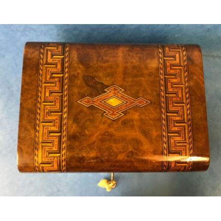 Original antikes viktorianisches Kästchen, Walnuss, 19. Jahrhundert