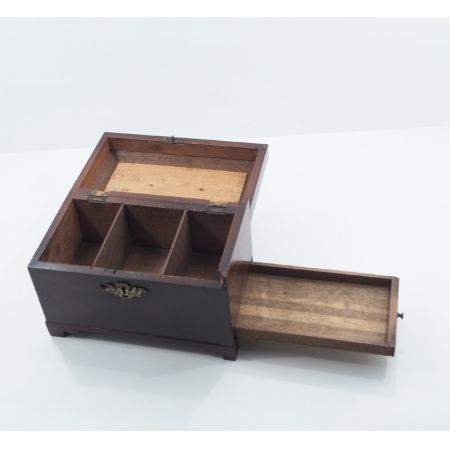 Georgianische antike Teedose, Mahagoni Massivholz 1770-1780