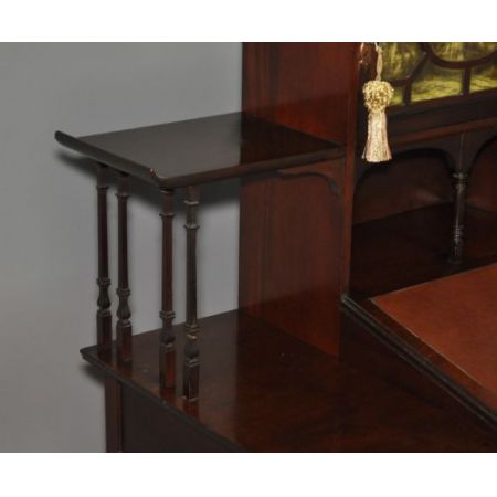 Attraktiver, kleiner antiker Viktorianischer Bonheur du Jour Schreibtisch, Mahagoni Massivholz