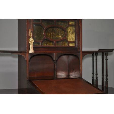 Attraktiver, kleiner antiker Viktorianischer Bonheur du Jour Schreibtisch, Mahagoni Massivholz