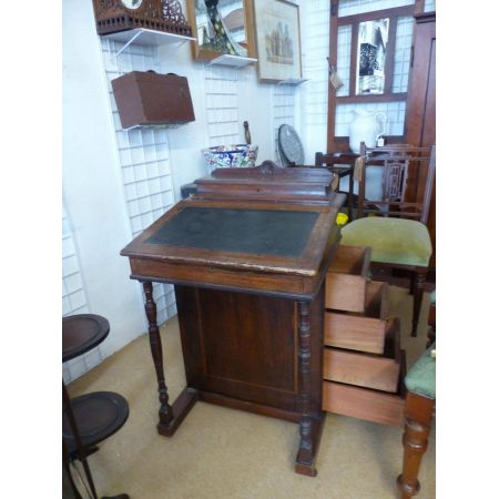 Edwardianischer antiker Davenport Schreibtisch, 19. Jahrhundert, Mahagoni