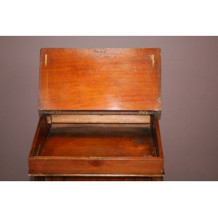 Original antiker Davenport Massivholzschreibtisch, Viktorianisch, 19. Jahrhundert