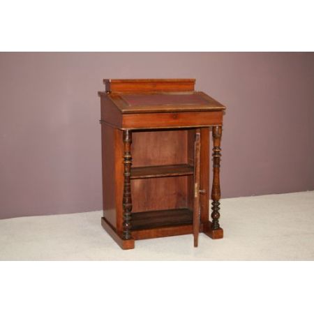 Original antiker Davenport Massivholzschreibtisch, Viktorianisch, 19. Jahrhundert