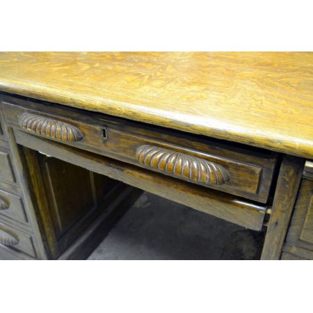 Original antiker Schreibtisch englisch, Eichenholz, 1930