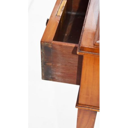 Original antiker Edwardian Satinholz Carlton House Schreibtisch, Mahagoni Massivholz, 19. Jahrhundert