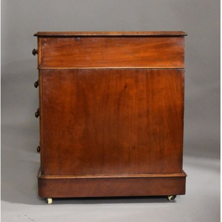 Mahagoni Pedestal Desk, spätes 19. Jahrhundert, 1870