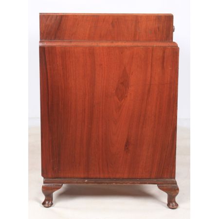 Original antiker Art Deco Schreibtisch, Walnussholz, 1930