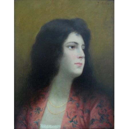 Antikes Ernst Anders Ölgemälde der deutschen Schule, 19. Jahrhundert