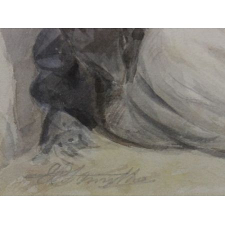 Englisches original antikes Gemälde aus dem 19. Jahrhundert