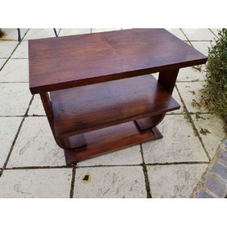 Schöner antiker Art Deco Beistelltisch, Französische Moderne, 1930, Walnuss