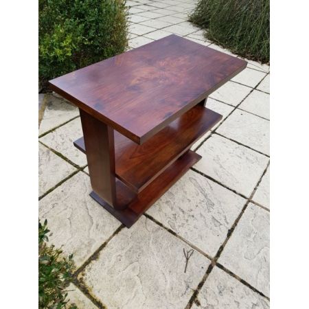 Schöner antiker Art Deco Beistelltisch, Französische Moderne, 1930, Walnuss