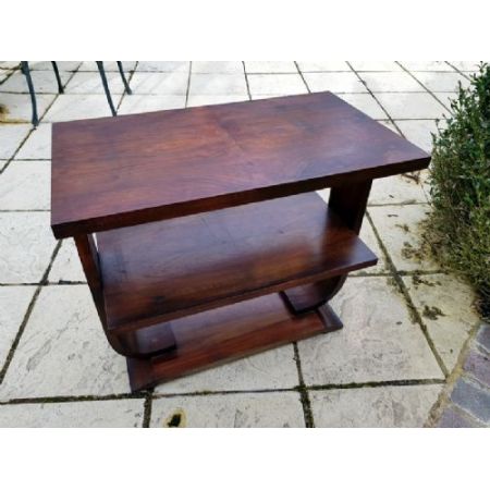 Schöner antiker Art Deco Beistelltisch, Französische Moderne, 1930, Walnuss