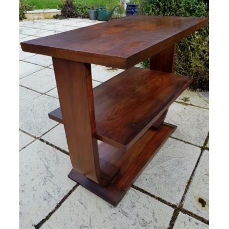 Schöner antiker Art Deco Beistelltisch, Französische Moderne, 1930, Walnuss