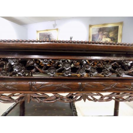 Original antiker Beistelltisch, chinesisches Hartholz, 1880