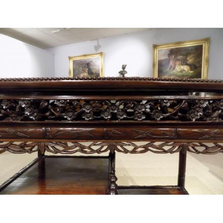 Original antiker Beistelltisch, chinesisches Hartholz, 1880