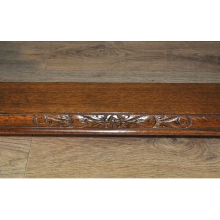 Original antiker, großer Vintage Esstisch, geschnitzte Eiche, 1920