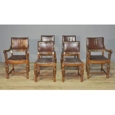 Original antiker, großer Vintage Esstisch, geschnitzte Eiche, 1920