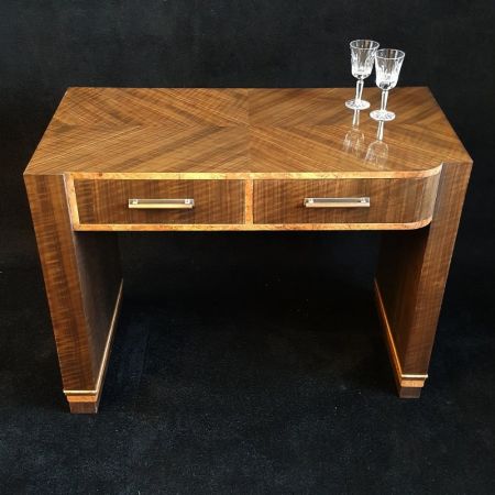 Antiker Art Deco Beistelltisch, Walnuss, 1930