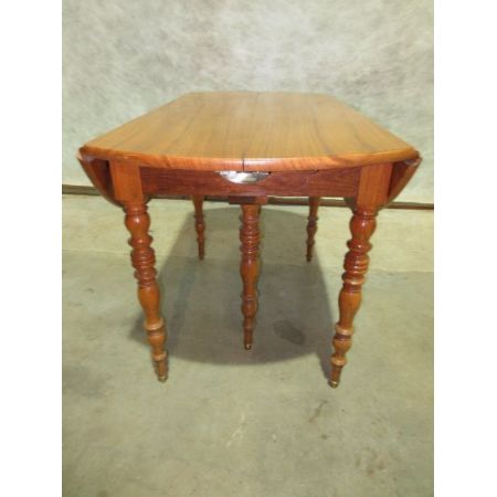 Französischer antiker Esstisch, Obstholz, ausziehbar, Viktorianisch 19. Jahrhundert