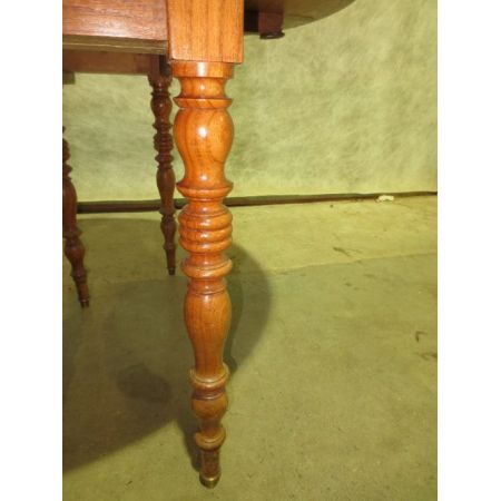 Französischer antiker Esstisch, Obstholz, ausziehbar, Viktorianisch 19. Jahrhundert