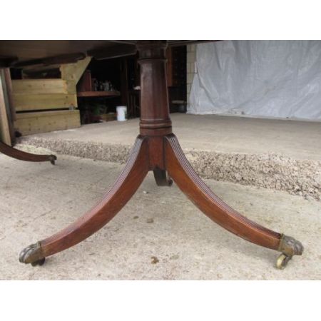 Antiker original britischer Esstisch, Mahagoni Massivholz, 19. Jahrhundert