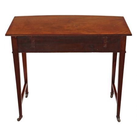 Feiner antiker Viktorianischer Mahagoni Bow Front Schreibtisch, 1900