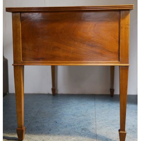 Robuster Mahagoni Schreibtisch, 5 Schubladen, Original 1930